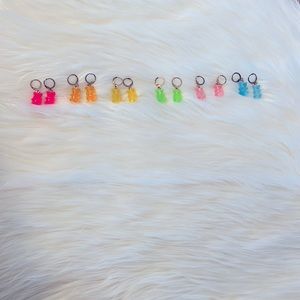 Lot of 6 pair kids gummy bait earrings